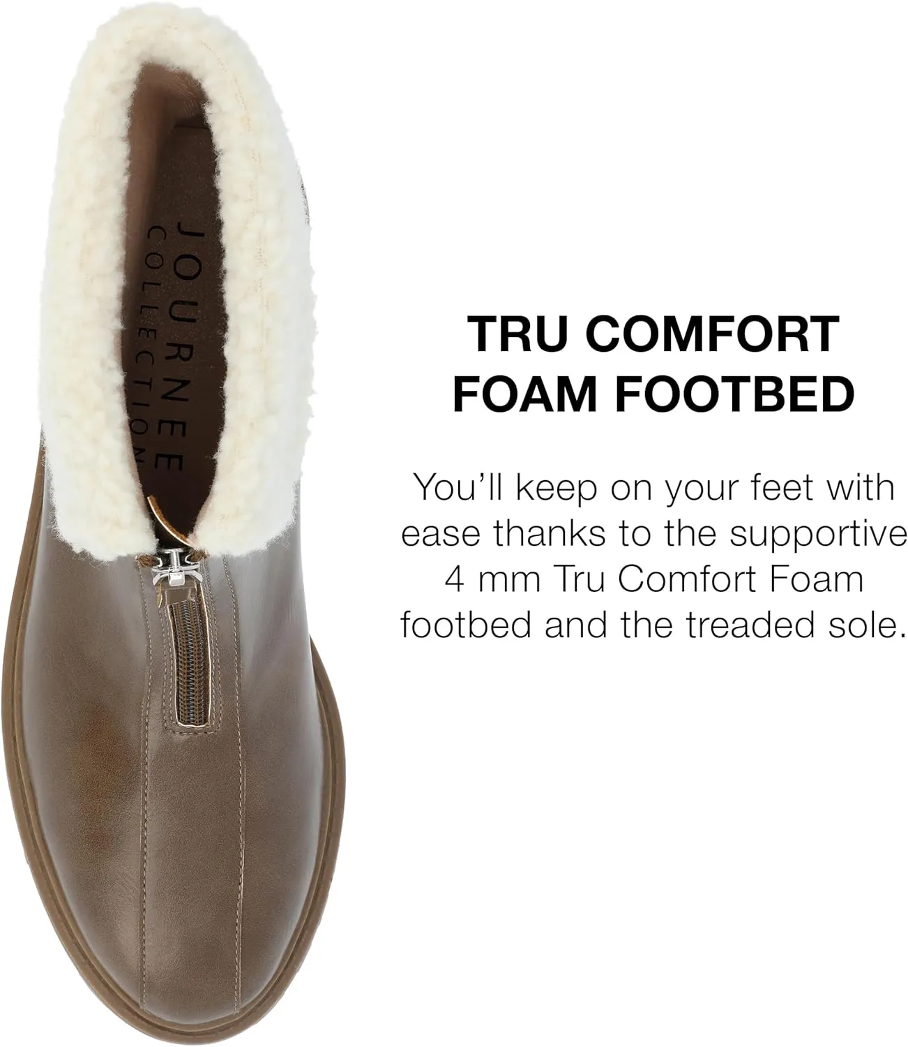 FAUX LEATHER ZIP-UP BOOTIES BY JOURNEE