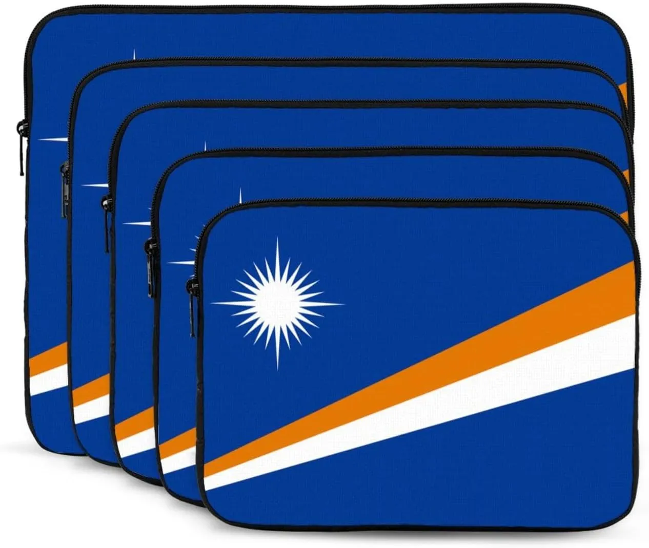Flag of The Marshall Islands Pattern Shockproof Portable Laptop 17 inch Sleeve Bag for Men and Women - Ideal for Business Travel, School, and Daily Use