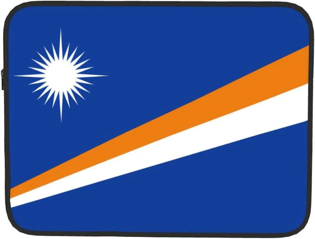 Flag of The Marshall Islands Pattern Shockproof Portable Laptop 17 inch Sleeve Bag for Men and Women - Ideal for Business Travel, School, and Daily Use