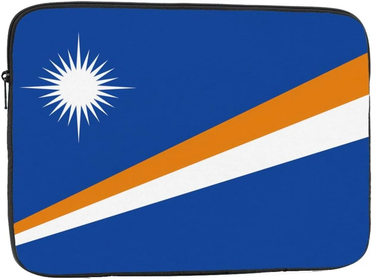 Flag of The Marshall Islands Pattern Shockproof Portable Laptop 17 inch Sleeve Bag for Men and Women - Ideal for Business Travel, School, and Daily Use