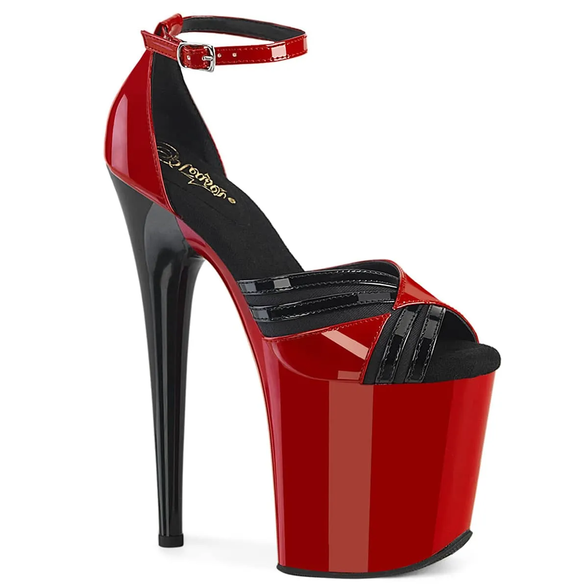 FLAMINGO-884 Two Tone Close Back Ankle Strap Sandal