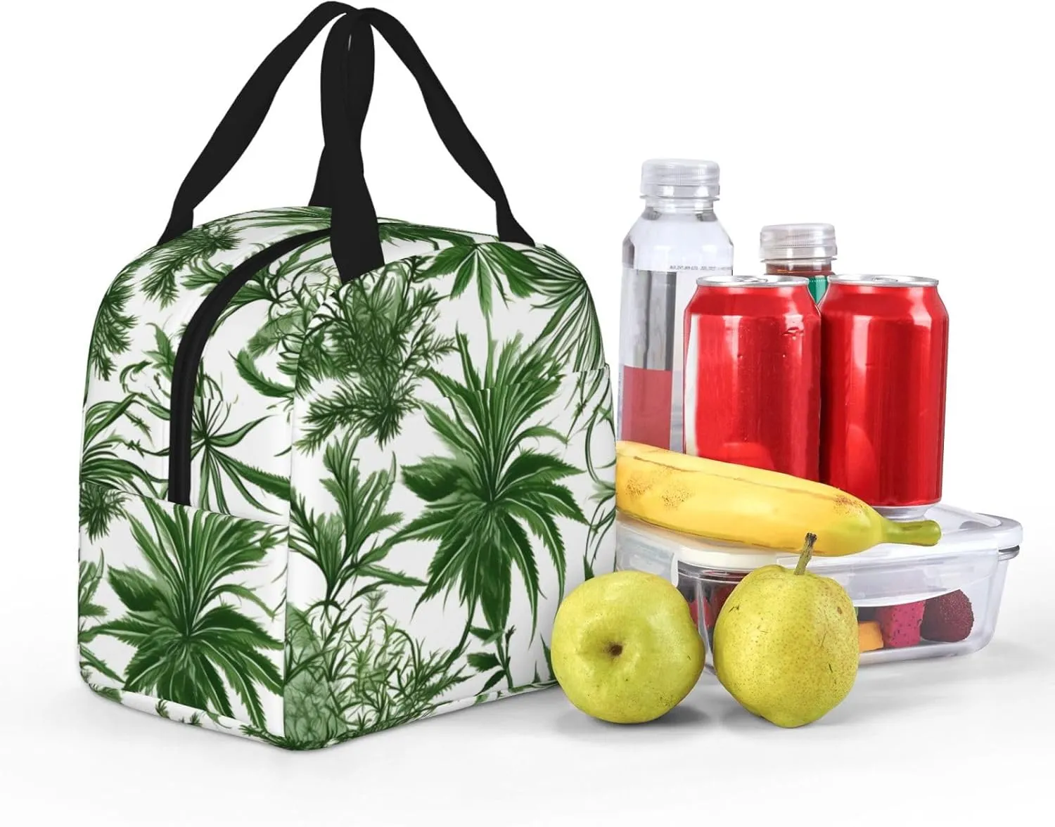 Flowering Herbs And Herbaceous Plants Lightweight Lunch Bag For Men Women Small Lunchbox Good For Office Days