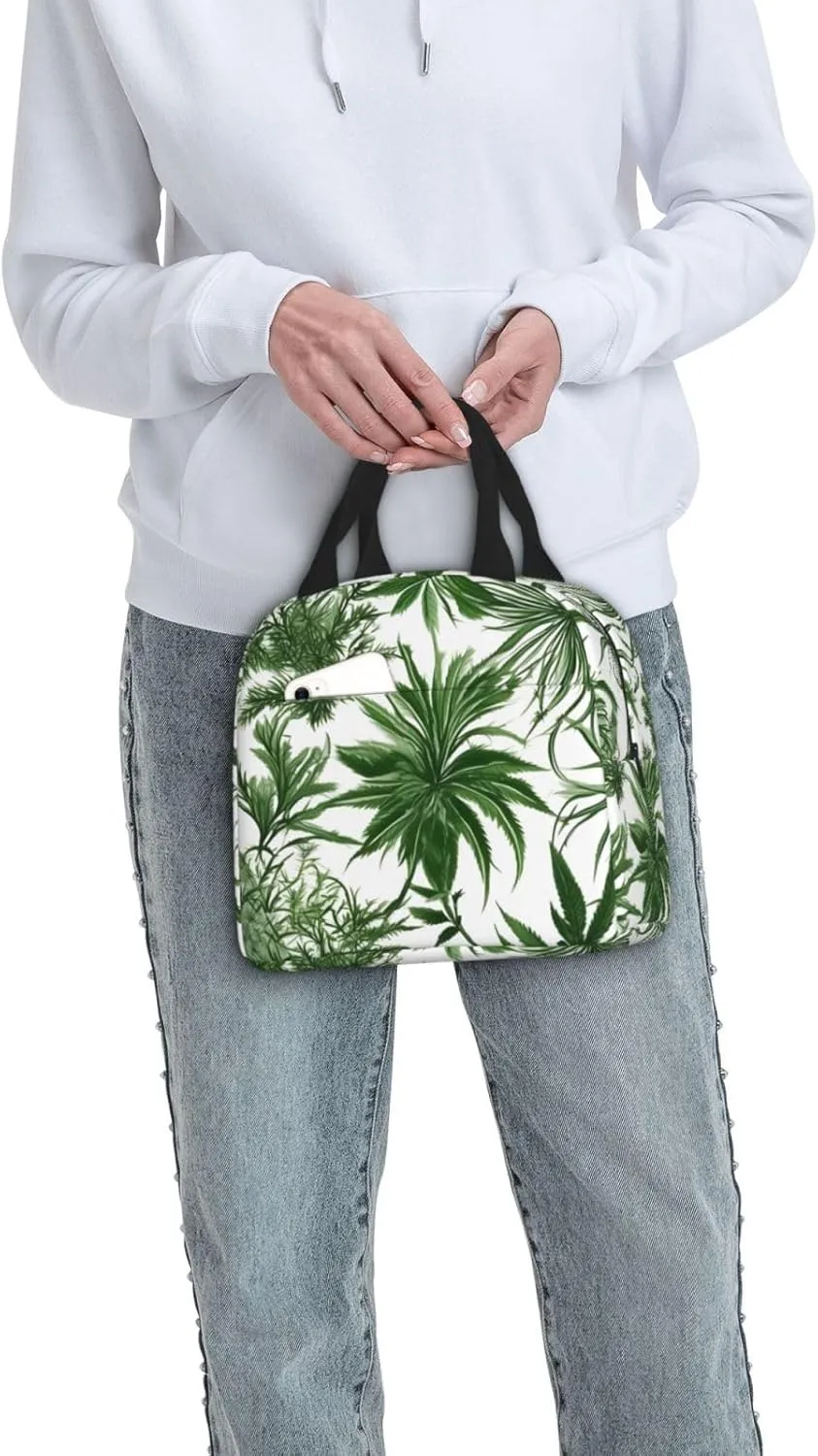 Flowering Herbs And Herbaceous Plants Lightweight Lunch Bag For Men Women Small Lunchbox Good For Office Days