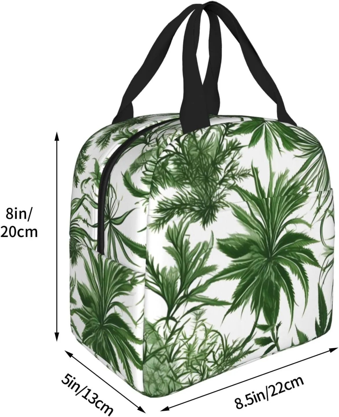 Flowering Herbs And Herbaceous Plants Lightweight Lunch Bag For Men Women Small Lunchbox Good For Office Days