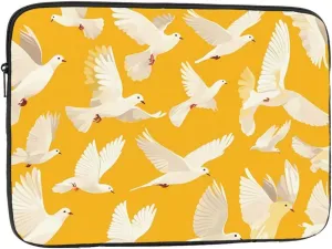 Flying Dove Pattern Shockproof Portable Laptop 17 inch Sleeve Bag for Men and Women - Ideal for Business Travel, School, and Daily Use