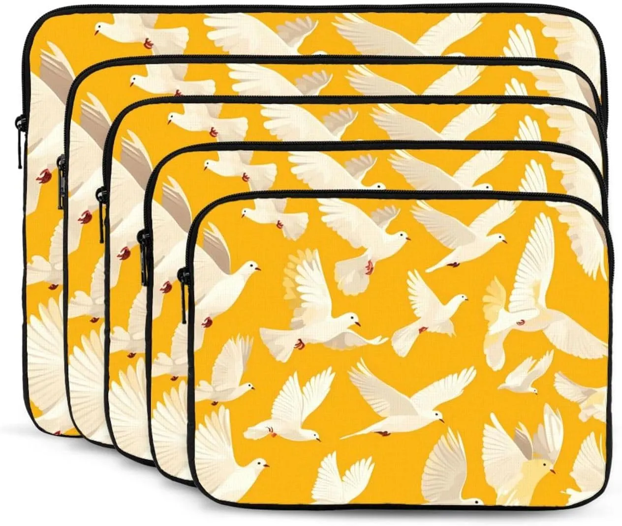 Flying Dove Pattern Shockproof Portable Laptop 17 inch Sleeve Bag for Men and Women - Ideal for Business Travel, School, and Daily Use