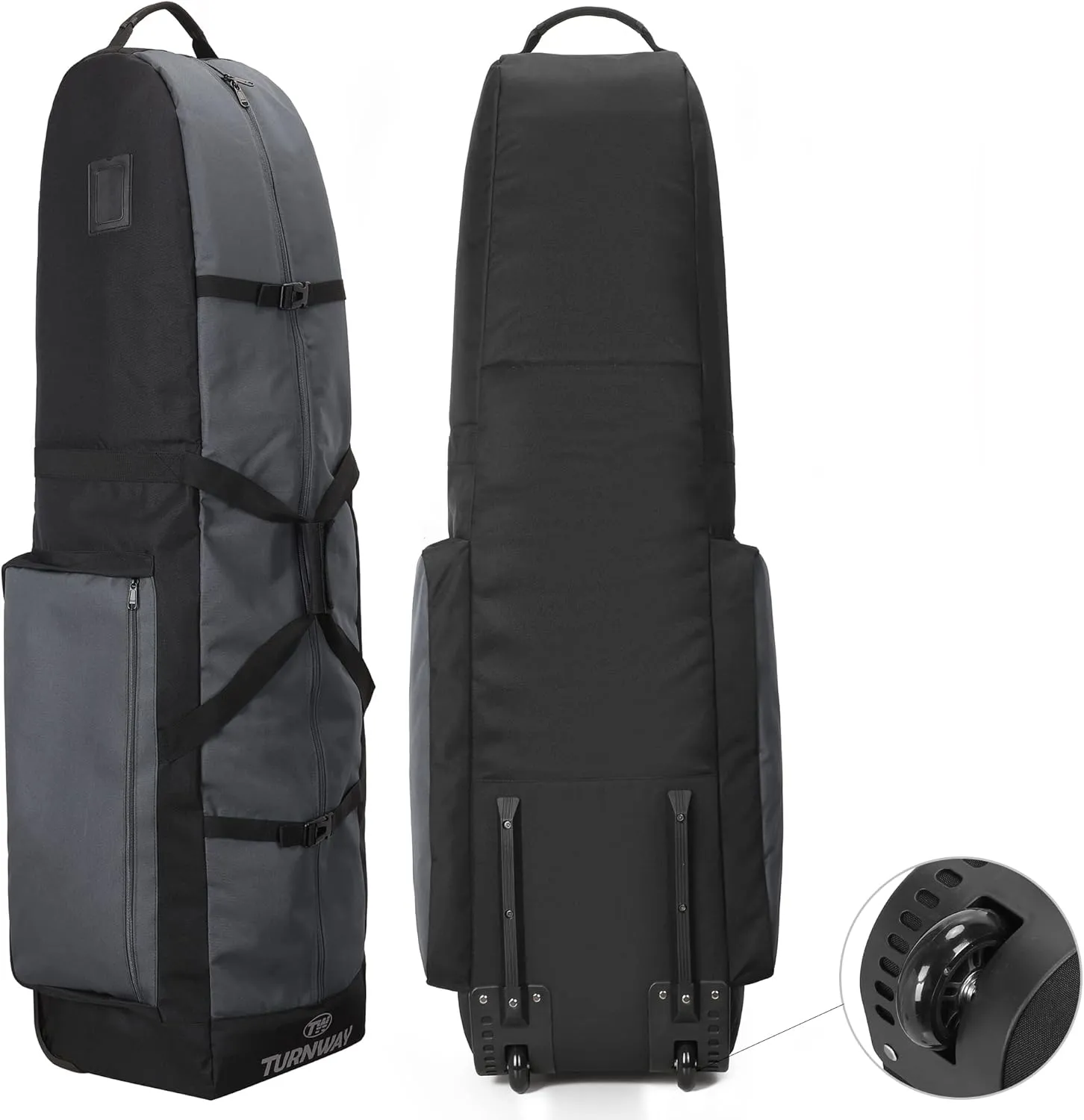 Foldable Padded Golf Travel Bag, Heavy Duty 900D Polyester Golf Club Bag Waterproof Golf Carry Bag Cart Bag with Wheels, Soft-Sided Spacial Size for Golf Gear Transportation