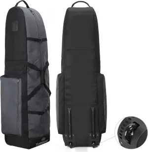 Foldable Padded Golf Travel Bag, Heavy Duty 900D Polyester Golf Club Bag Waterproof Golf Carry Bag Cart Bag with Wheels, Soft-Sided Spacial Size for Golf Gear Transportation