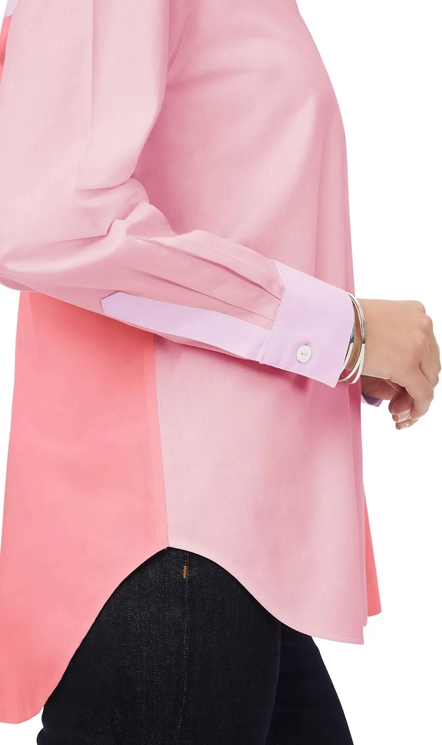 Foxcroft Women's Boyfriend Long Sleeve Mix Ppo Shirt
