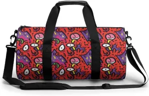 Fright Scream Abstract Doodles Gym Bag for Men Women Duffle Bags Travel Tote