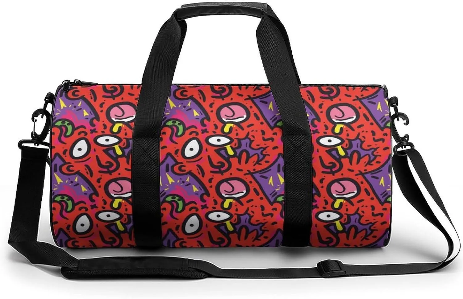 Fright Scream Abstract Doodles Gym Bag for Men Women Duffle Bags Travel Tote
