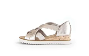 Gabor Metallic Wide Fit Strap Sandal |6278282- Sandal