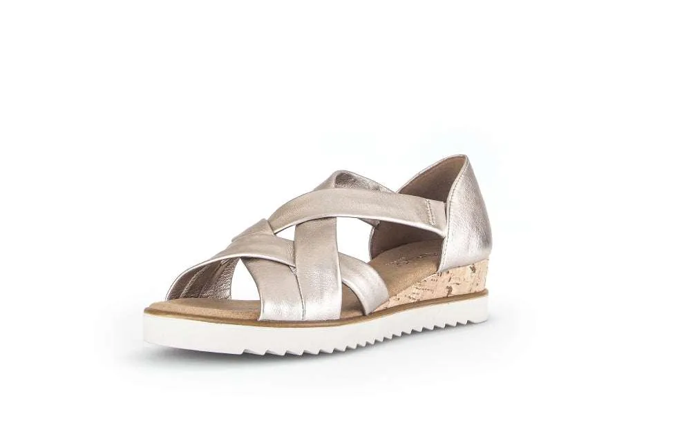 Gabor Metallic Wide Fit Strap Sandal |6278282- Sandal