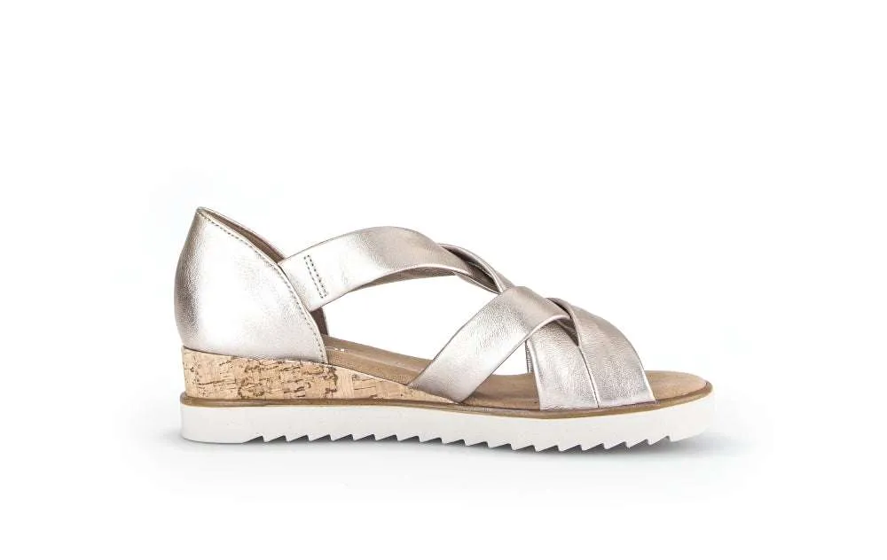 Gabor Metallic Wide Fit Strap Sandal |6278282- Sandal