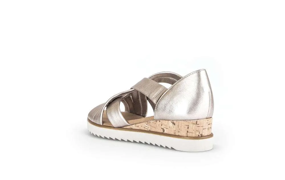 Gabor Metallic Wide Fit Strap Sandal |6278282- Sandal