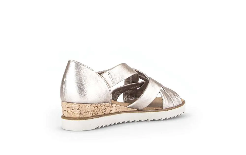 Gabor Metallic Wide Fit Strap Sandal |6278282- Sandal