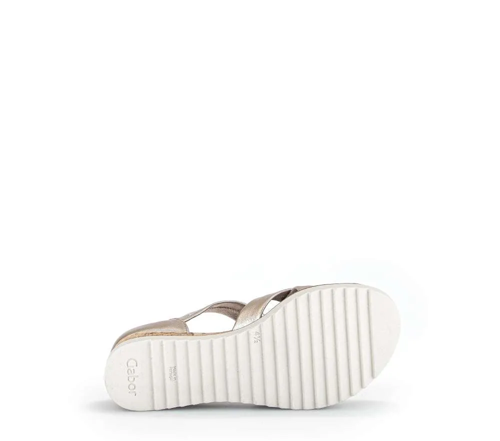 Gabor Metallic Wide Fit Strap Sandal |6278282- Sandal