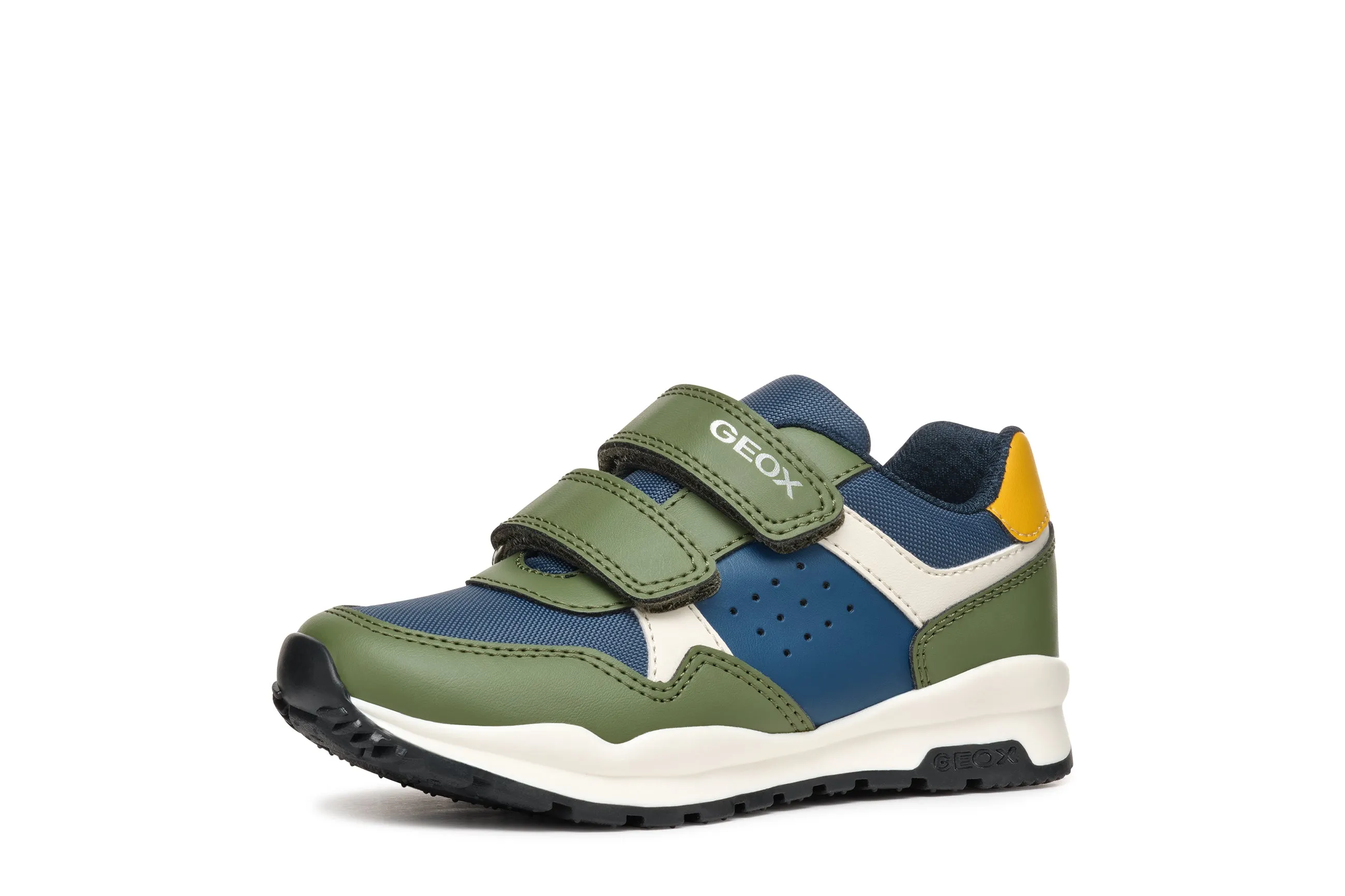 Geox Pavel Boys Military Green Blue Trainer