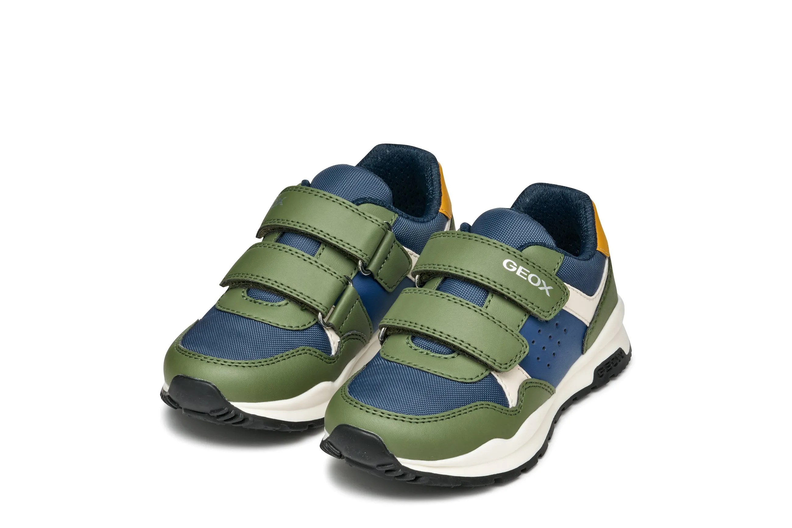 Geox Pavel Boys Military Green Blue Trainer
