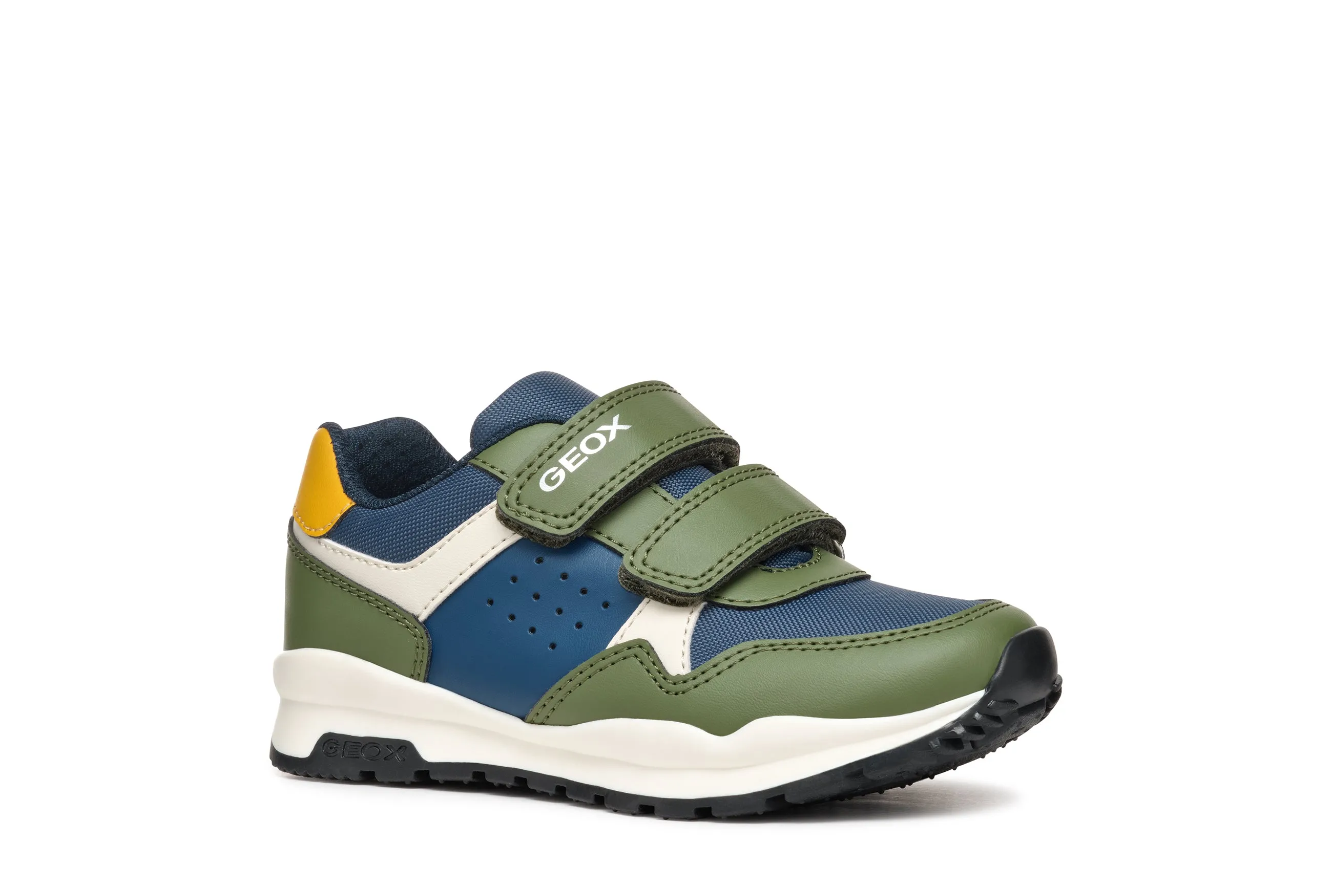 Geox Pavel Boys Military Green Blue Trainer
