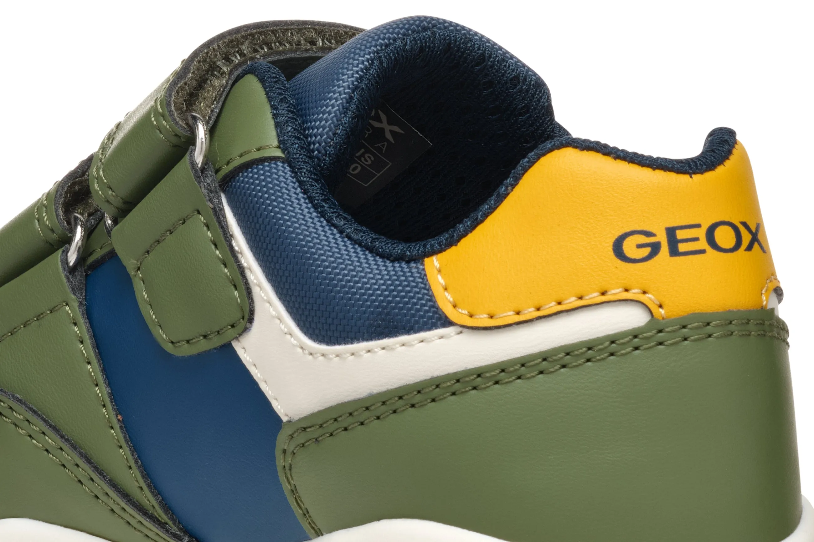 Geox Pavel Boys Military Green Blue Trainer