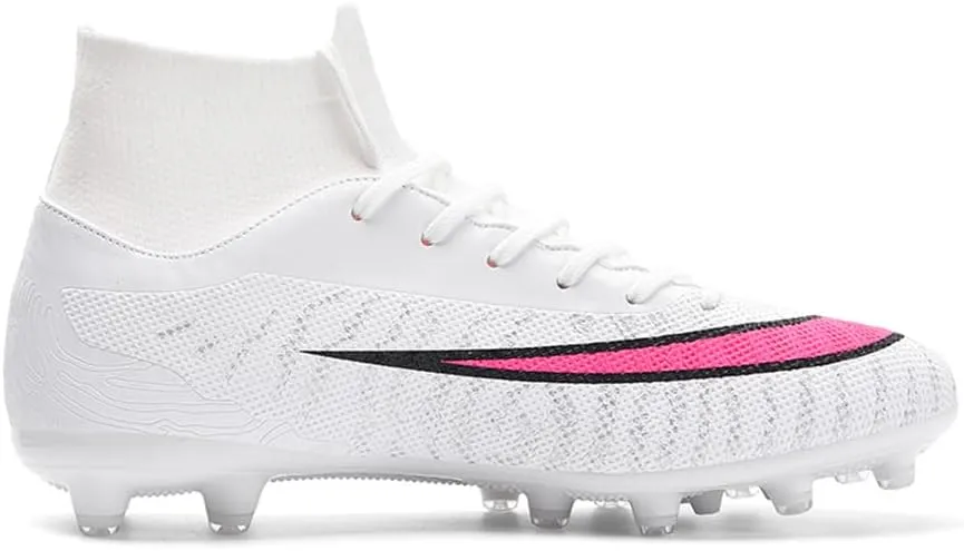GEXECEUSS Mens High-Top Football Boots for Soccer Matches: Non-Slip Football Shoes for Team Sports - Youth Turf Soccer Sneakers
