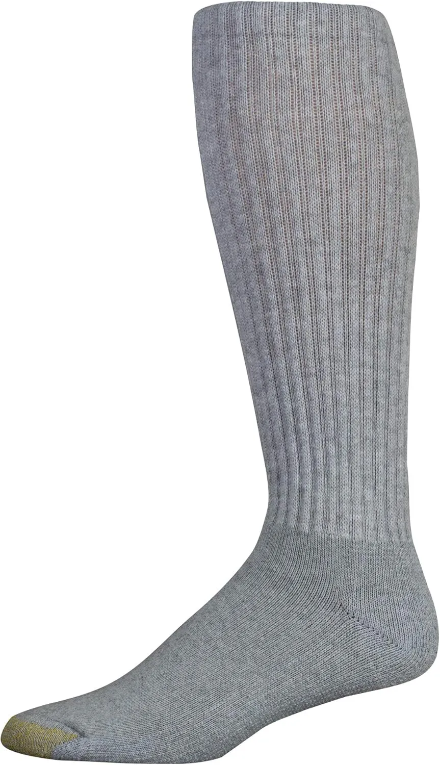 Gold Toe Men's Ultra Tec Over The Calf Athletic Socks, Multipack, 2 Pack 6 Pairs, Shoe Size: 6-12.5