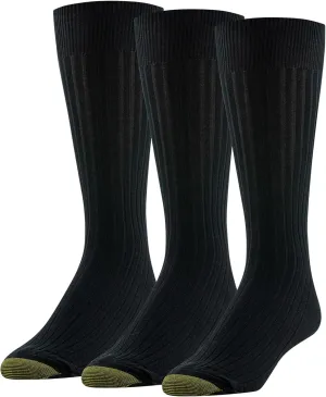 GOLDTOE Men's Canterbury Crew Socks 3 Pack