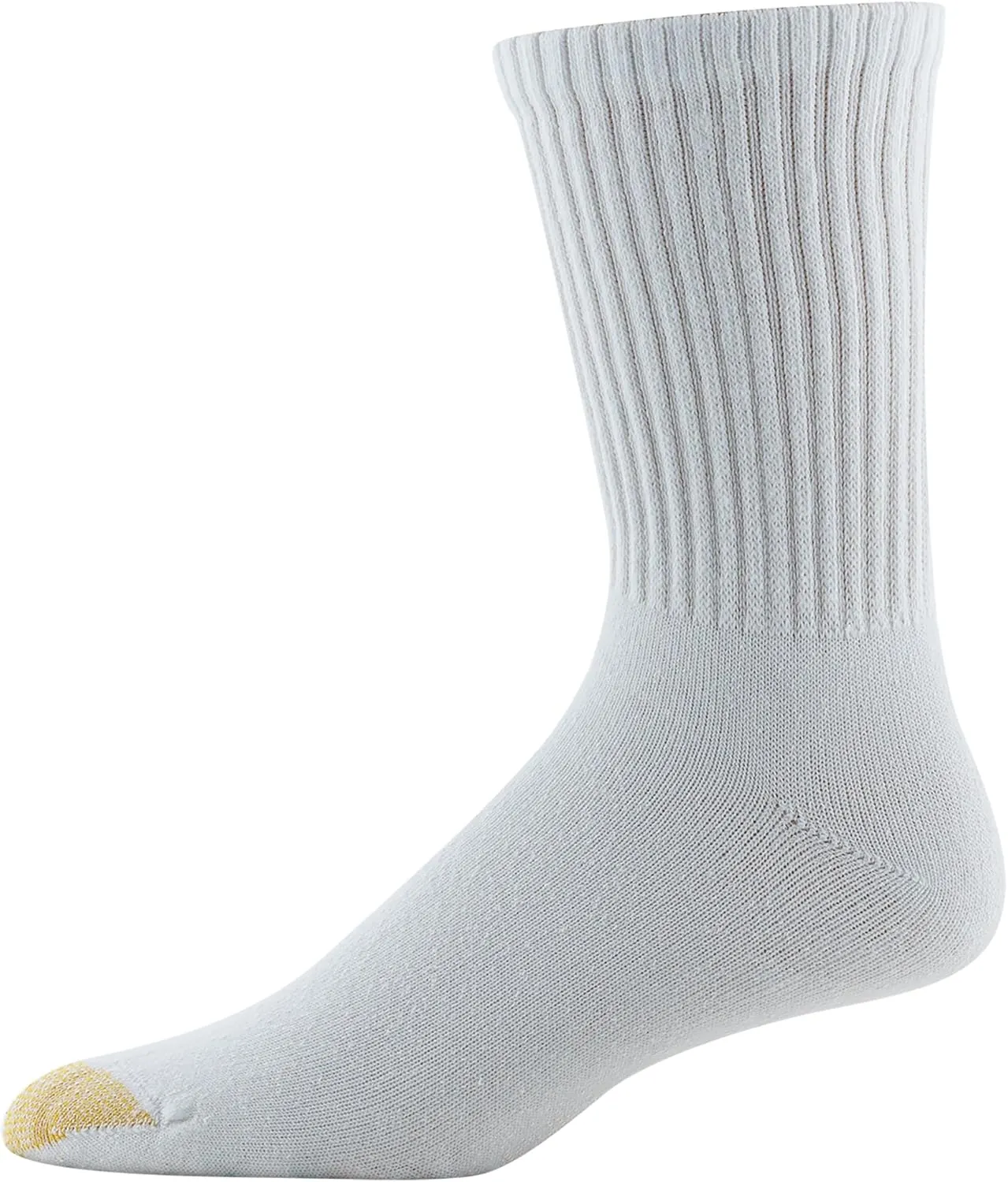 GOLDTOE Men's Cotton Blend Athletic Crew Socks, 6-Pairs
