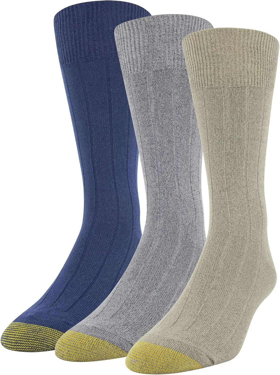 GOLDTOE Men's Nantucket Crew Socks 3 Pack