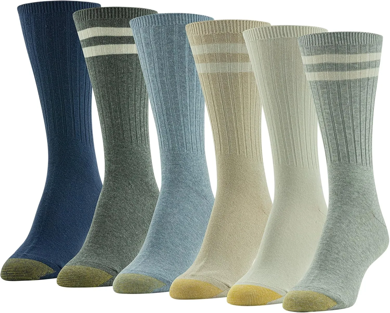 GOLDTOE Women's Casual Texture Crew Socks, Multipairs