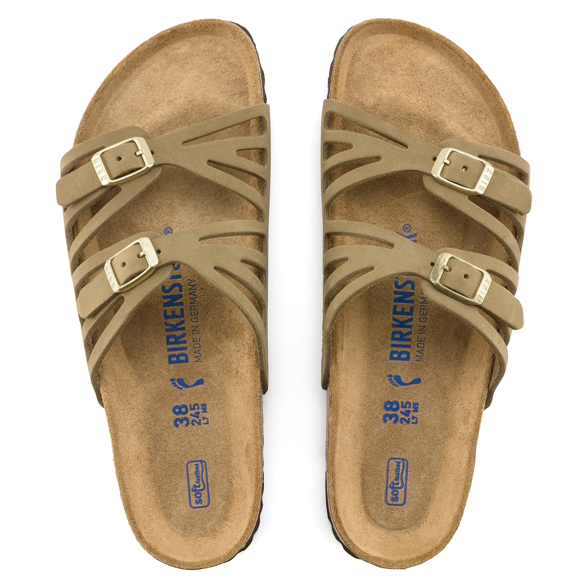 Granada Soft Footbed Nubuck Leather Faded Khaki