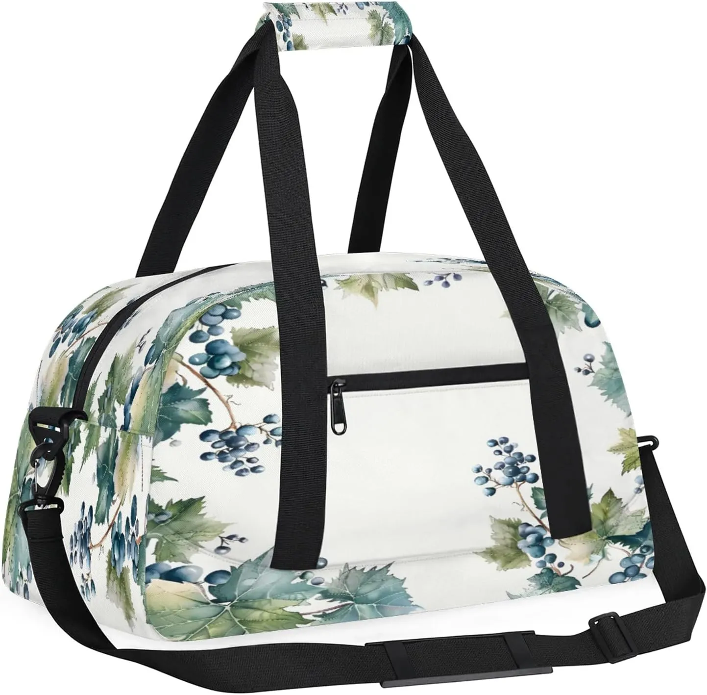 Grape Farmhouse Fruit Small Gym Bag 18 inch Carry On Duffel Bag for Weekender Travel Sports Workout Yoga Gymnastics Dance Ballet