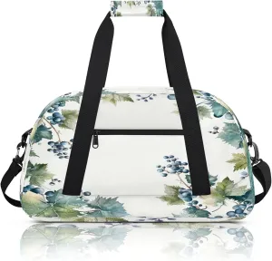 Grape Farmhouse Fruit Small Gym Bag 18 inch Carry On Duffel Bag for Weekender Travel Sports Workout Yoga Gymnastics Dance Ballet