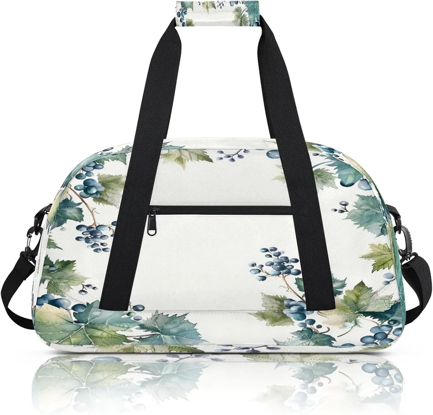Grape Farmhouse Fruit Small Gym Bag 18 inch Carry On Duffel Bag for Weekender Travel Sports Workout Yoga Gymnastics Dance Ballet