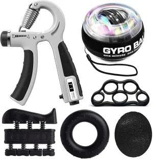 Grip Strength Trainer Kit with Finger Exerciser