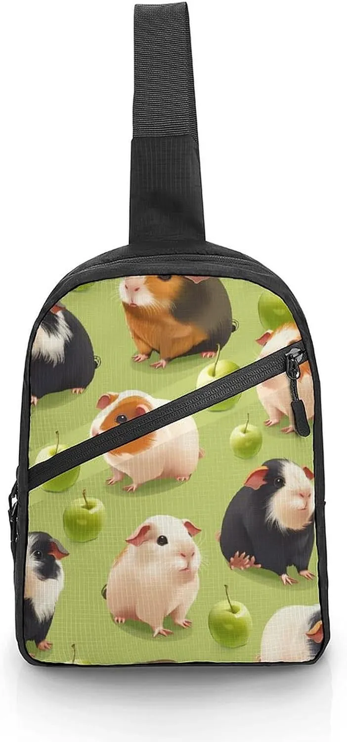 Guinea Pigs (1) Sling Backpack Crossbody Shoulder Bag Casual Chest Bag Travel Hiking Daypack