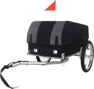 Heavy-Duty Bike Cargo Trailer with 88 lbs Capacity, 16" All-Terrain Wheels Foldable Design for Camping, Groceries & Essentials