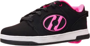 HEELYS Girl's Voyager Tennis Shoe, Black/Pink, 6 Big Kid