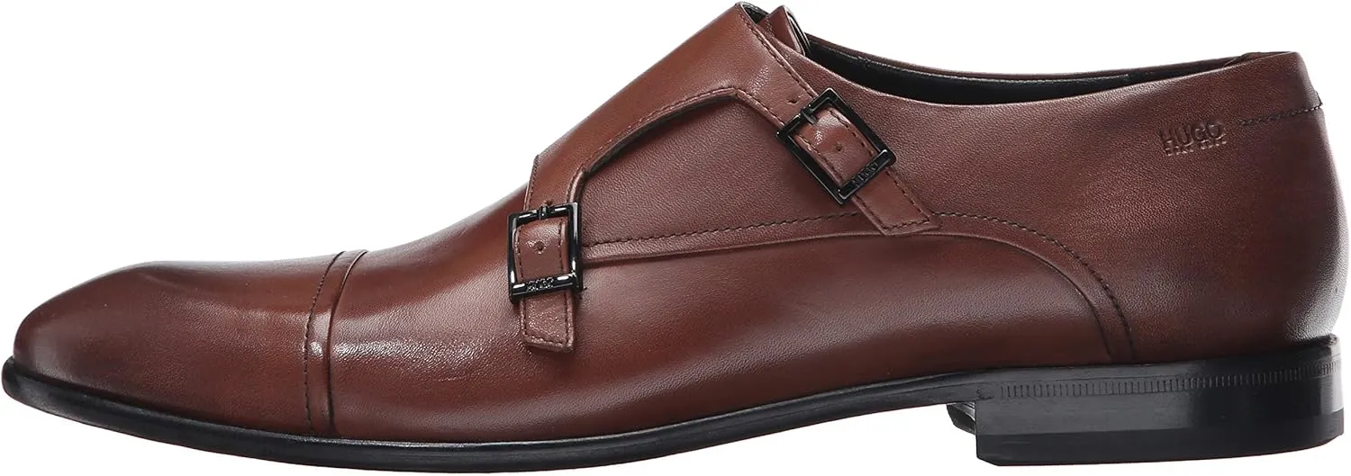 HUGO Dress Appeal Leather Cap Toe Double Monk Shoe