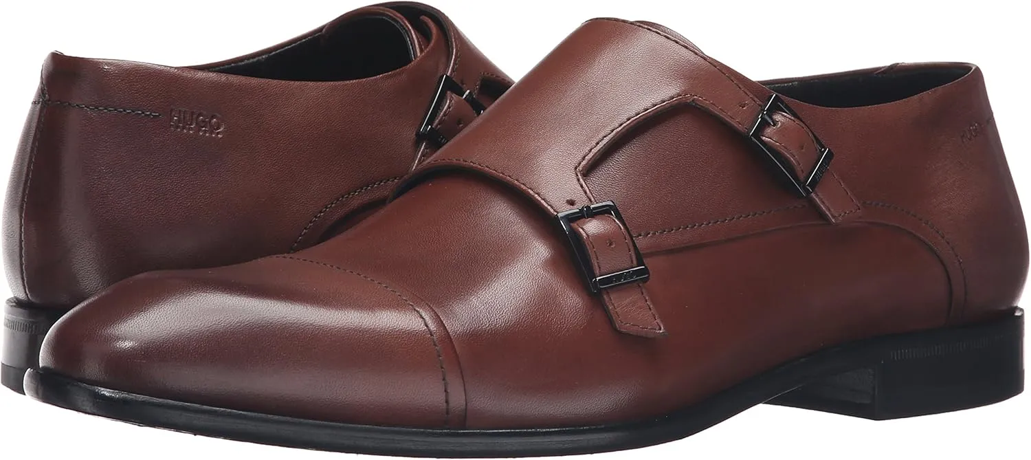 HUGO Dress Appeal Leather Cap Toe Double Monk Shoe