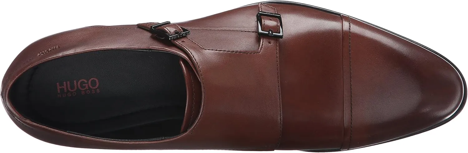 HUGO Dress Appeal Leather Cap Toe Double Monk Shoe