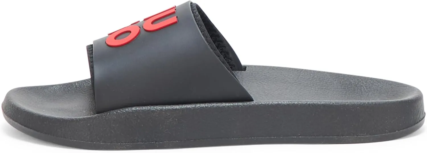 HUGO men's Stacked Logo Slide Sandal