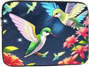 Hummingbird Night sh Pattern Shockproof Portable Laptop 17 inch Sleeve Bag for Men and Women - Ideal for Business Travel, School, and Daily Use