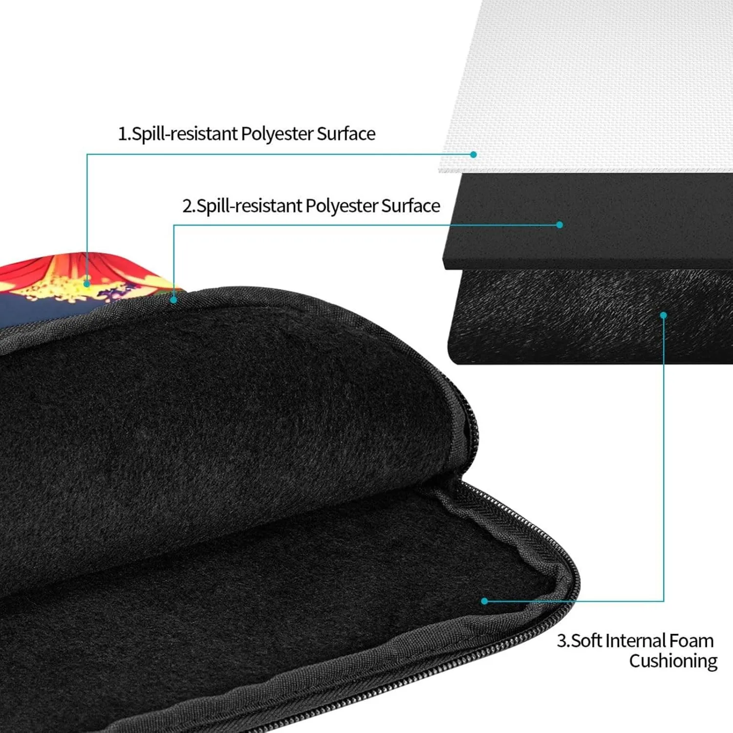Hummingbird Night sh Pattern Shockproof Portable Laptop 17 inch Sleeve Bag for Men and Women - Ideal for Business Travel, School, and Daily Use