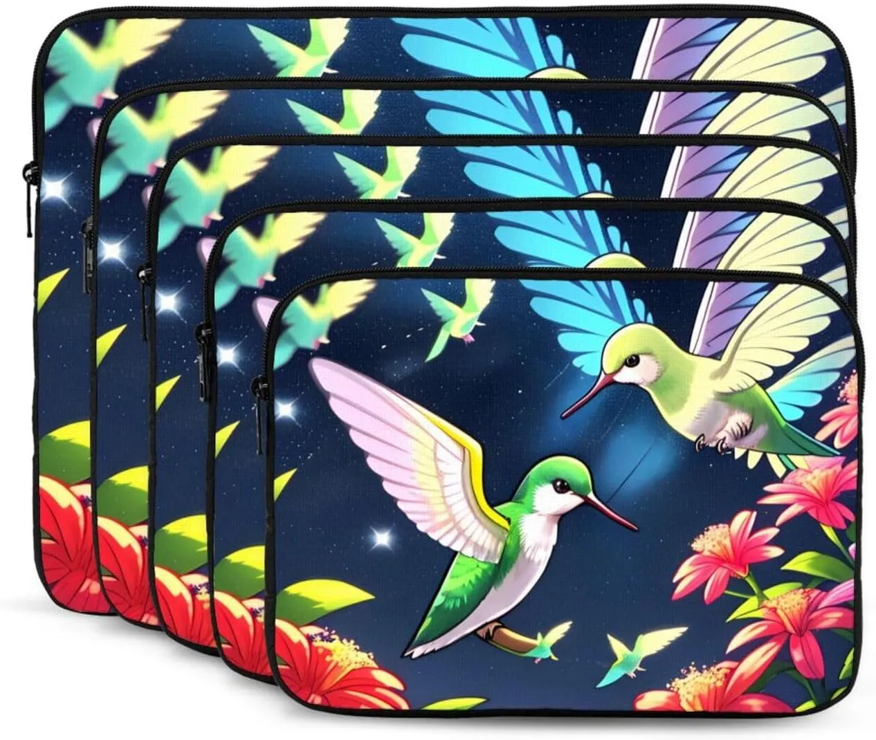 Hummingbird Night sh Pattern Shockproof Portable Laptop 17 inch Sleeve Bag for Men and Women - Ideal for Business Travel, School, and Daily Use