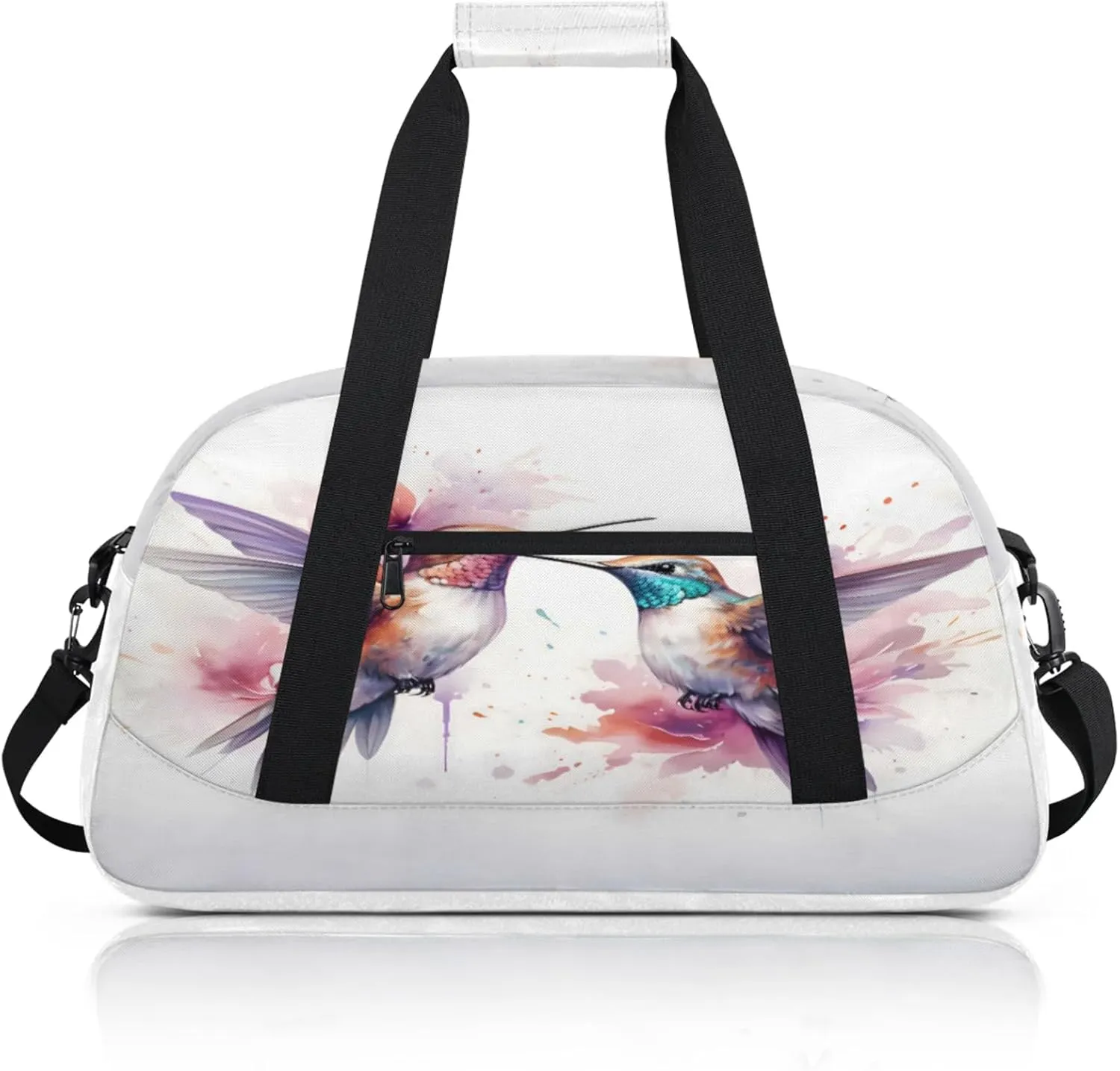 Hummingbird Small Gym Bag 18 inch Carry On Duffel Bag for Weekender Travel Sports Workout Yoga Gymnastics Dance Ballet