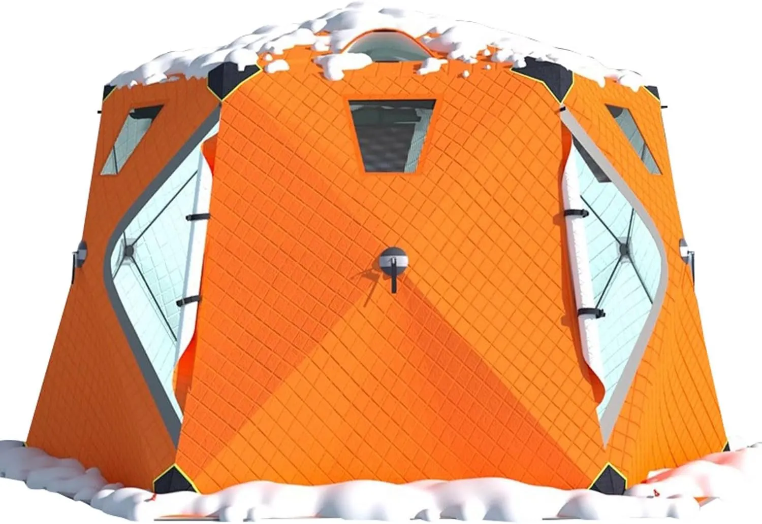 ice Fishing shelter Insulated 6-8 Person Outdoor Warm and Anti-Cold Ice Fishing Tent with Ice Fishing Mat(Color:3)