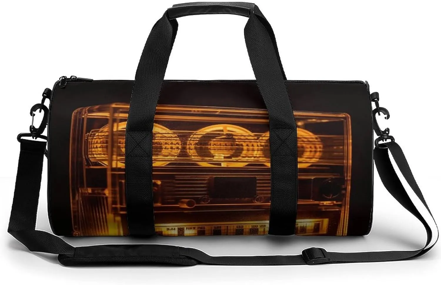Illuminated Audio Tape Gym Bag Sport Gym Tote Bag Lightweight Duffle Bag Carry On Weekender Bags for Women Men