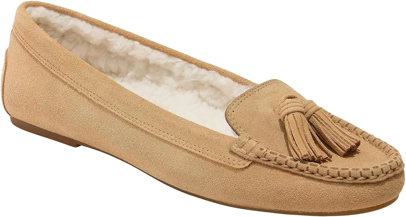 Jack Rogers Women's Melnick Tassel Moc-Suede/Sherpa Lined Moccasin